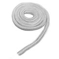 Boilersource Fiberglass Rope, Round Braided, Medium/High Density, 1/2 in Dia., 25 Feet RFRB-0500-025